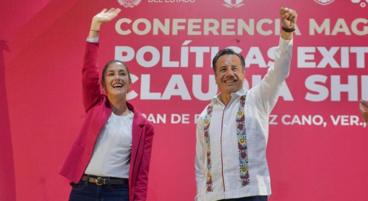 Comparten Cuitláhuac García y Claudia Sheinbaum políticas exitosas de gobierno