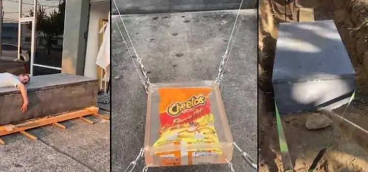 Construyó una tumba de una tonelada para sus Cheetos