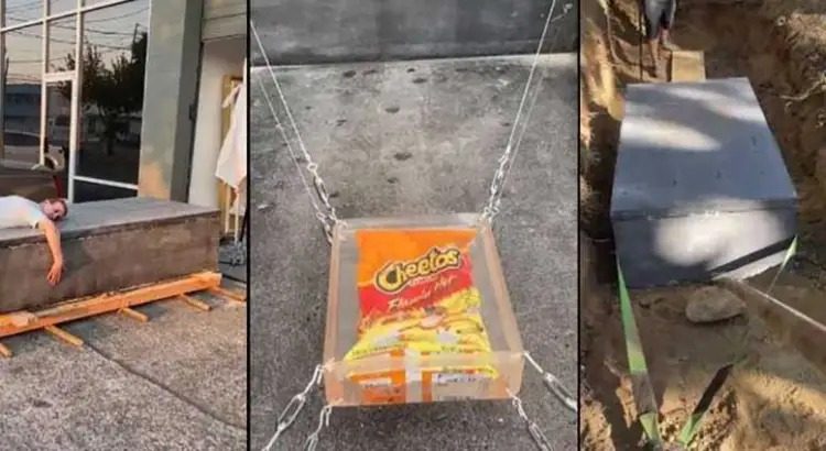 Construyó una tumba de una tonelada para sus Cheetos