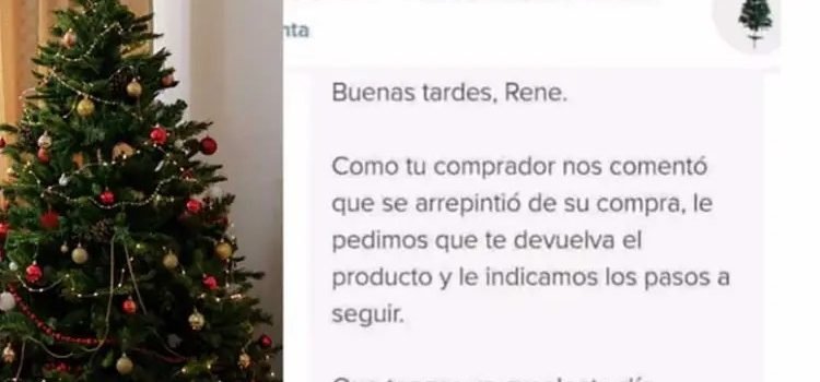 No le gustó el arbolito de Navidad y lo devolvió