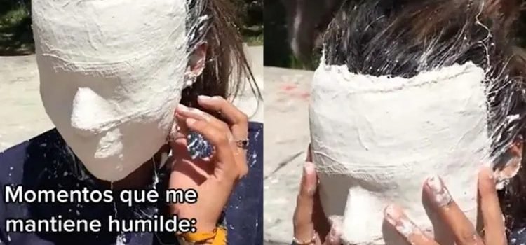 Se aplicó una mascarilla embellecedora de yeso