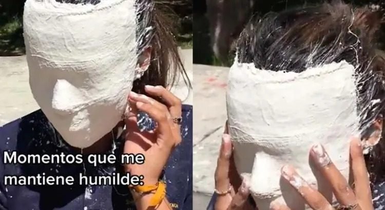 Se aplicó una mascarilla embellecedora de yeso