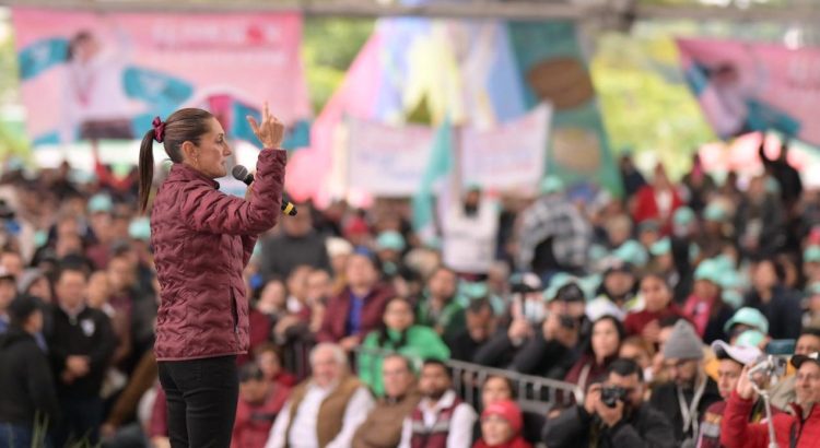 Claudia Sheinbaum cierra precampaña en Poza Rica