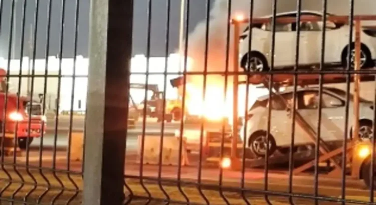 Se incendia montacargas en Recinto Portuario de Veracruz