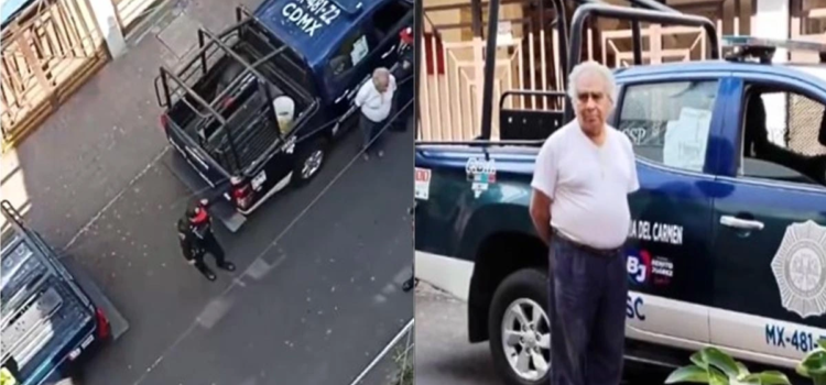 Detuvo la policía a septuagenario por plantar un árbol en la calle Detuvo la policía a septuagenario por plantar un árbol en la calle