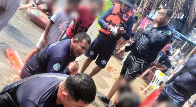 Rescata SSP a 8 personas de morir ahogadas en playas de Veracruz; seis de ellos menores