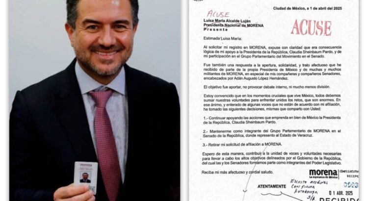 Miguel Ángel Yunes Márquez retira solicitud de afiliación a Morena
