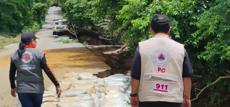 Deslaves, caminos destrozados e inundaciones en Veracruz tras intensas lluvias