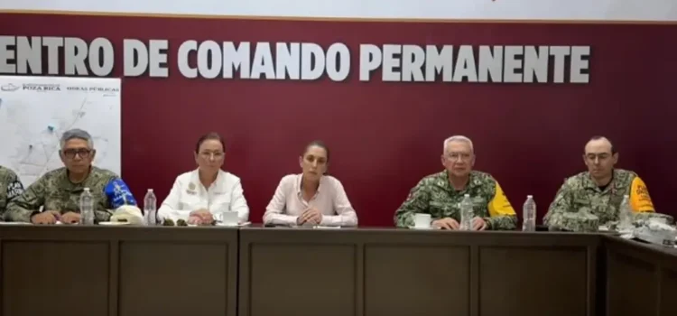Sheinbaum confirma instalación de puentes aéreos al norte de Veracruz; revela daños