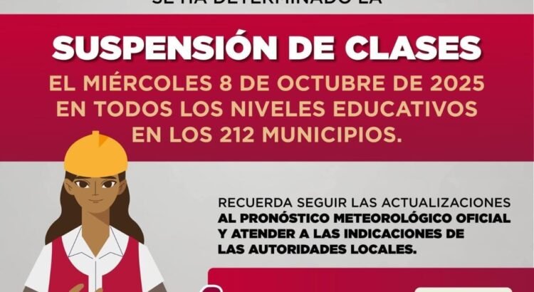 Suspenden clases este miércoles por temporal lluvioso en Veracruz